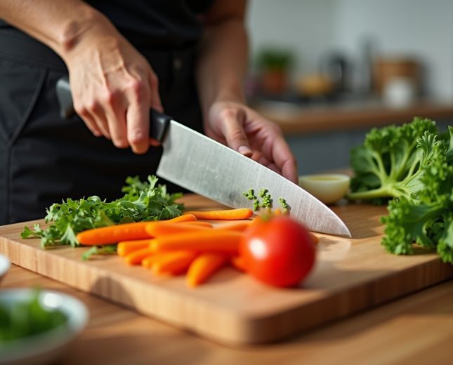 knife on cutting board